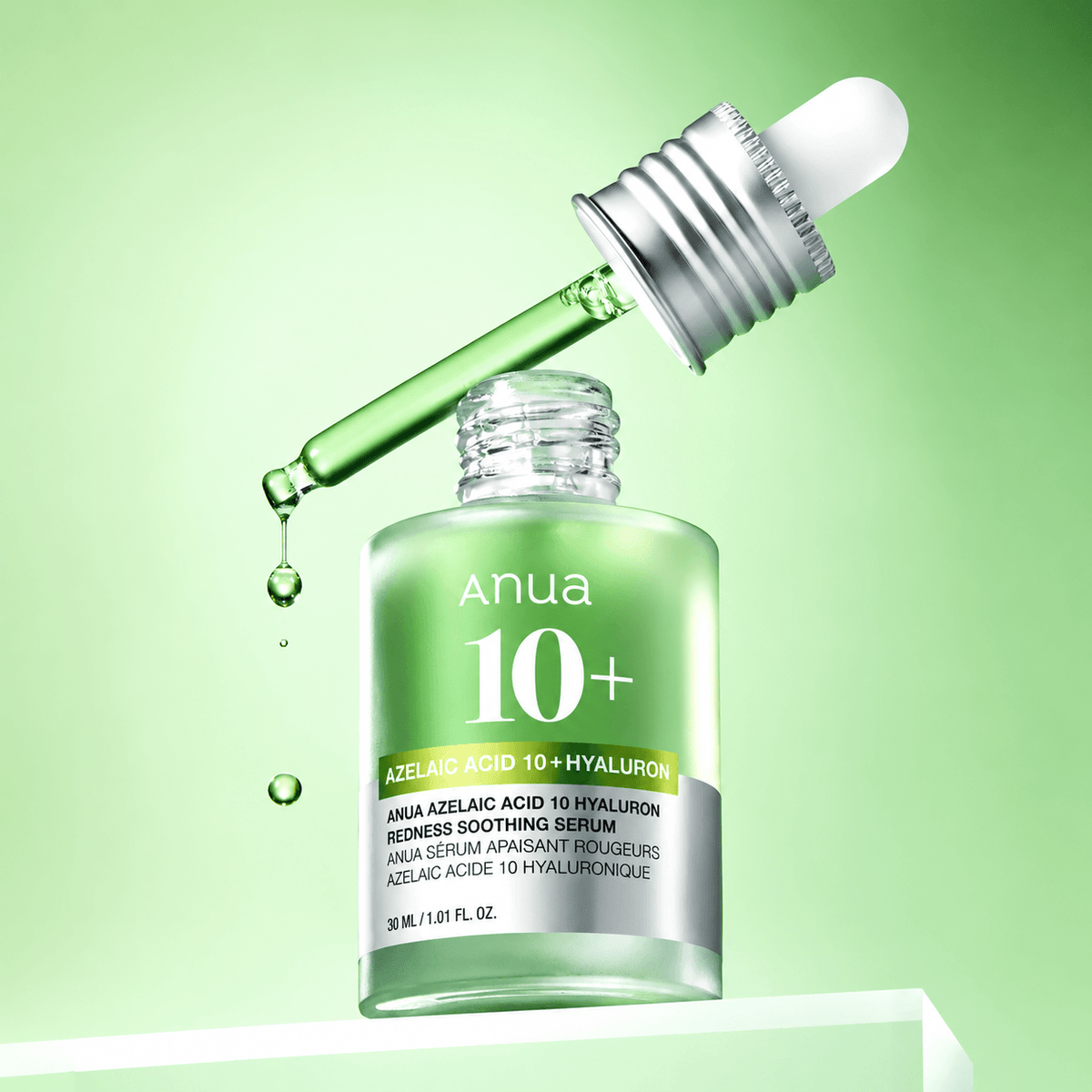 Anua Azelaic Acid 10% + Hyaluron Redness Soothing Serum 30 ML | Korean Face Serum for Redness, Acne & Sensitive Skin