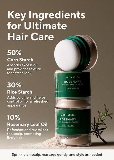 AROMATICA Rosemary Dry Shampoo Powder ingrediants