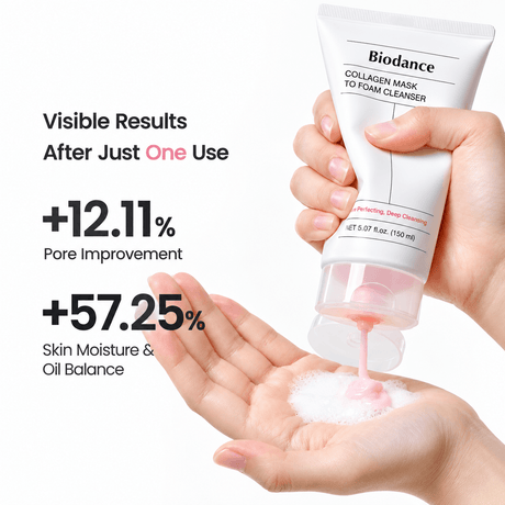 Biodance Collagen Mask to Foam Cleanser 150 ML | Korean Collagen Facial Cleanser for Deep Pore Cleansing, Firming & Smooth Skin Texture
