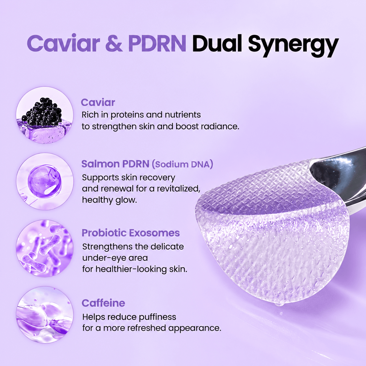 Biodance Caviar PDRN Eye Patches 30 Pairs 85 G | Korean Firming & Hydrating Hydrogel Eye Patches for Fine Lines, Wrinkles, Puffiness & Skin Elasticity