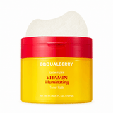 Eqqualberry Vitamin Illuminating Toner Pads 70 Pads 180 ML | Korean Brightening Toner Pads for Dark Spots & Uneven Skin Tone