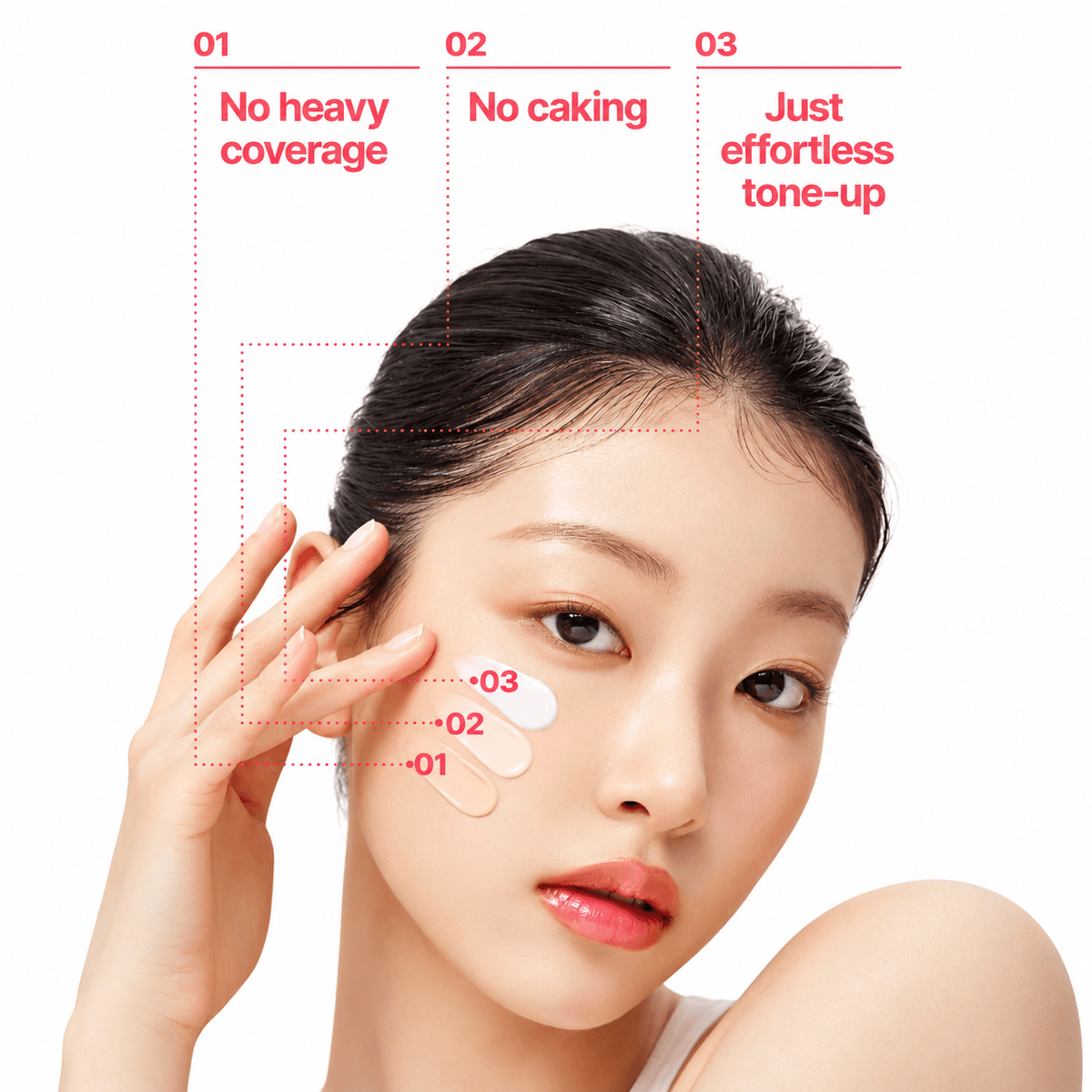Numbuzin No Filter Tone-Up Sun Serum SPF50+ #01 Blur | Korean Blurring Face Sunscreen for Pores, Even Skin Tone & Daily UV Protection