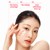 Numbuzin No Filter Tone-Up Sun Serum SPF50+ #01 Blur | Korean Blurring Face Sunscreen for Pores, Even Skin Tone & Daily UV Protection