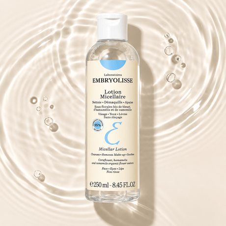 Embryolisse Lotion Micellaire 250 ML | Gentle Micellar Cleansing Water for Makeup Removal, Face & Sensitive Skin