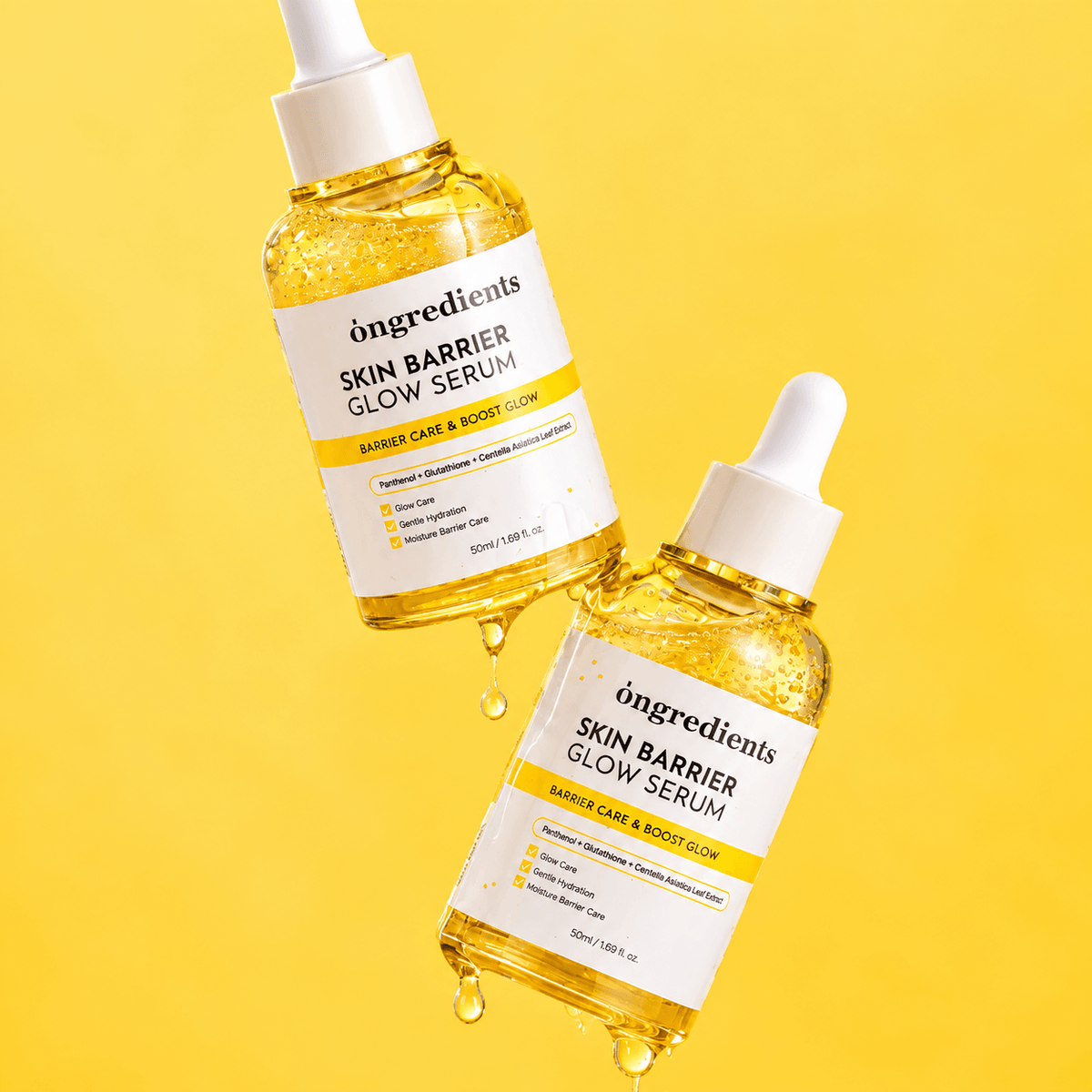 Ongredients Skin Barrier Glow Serum 50 ML | Korean Hydrating & Barrier Repair Face Serum for Dry, Dehydrated & Sensitive Skin, Plumpness & Radiant Glow
