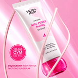 Eqqualberry NAD+ Peptide Boosting Sun Serum SPF50+ PA++++ 50 ML | Korean Anti-Aging & Hydrating Face Sunscreen
