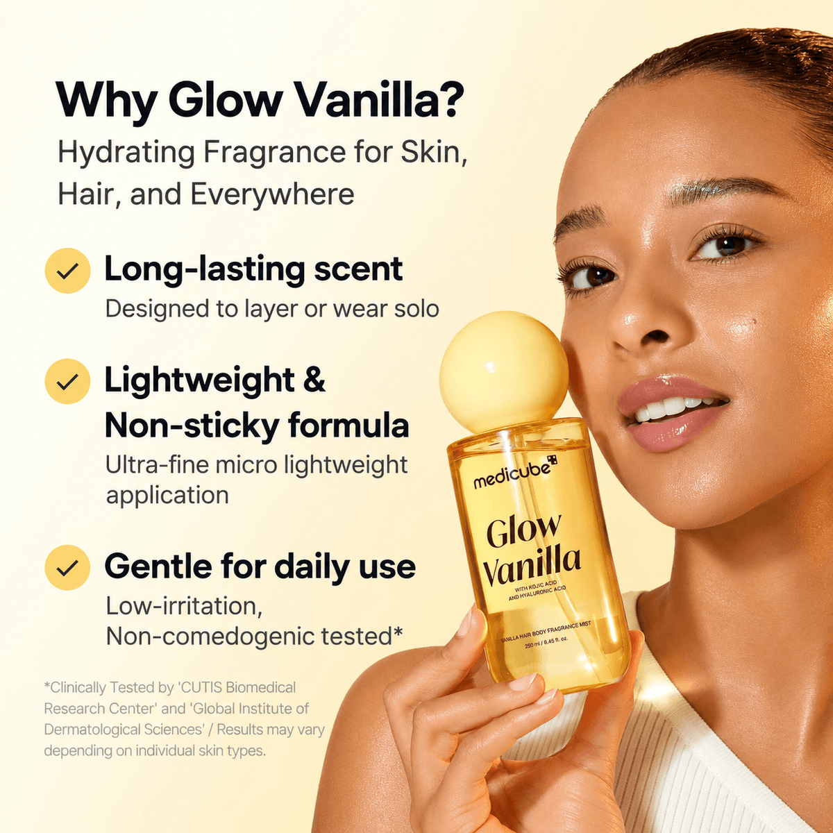 Medicube Glow Vanilla Kojic Acid + Hyaluronic Acid 100 ML | Korean Brightening & Hydrating Skincare for Dark Spots & Uneven Skin Tone