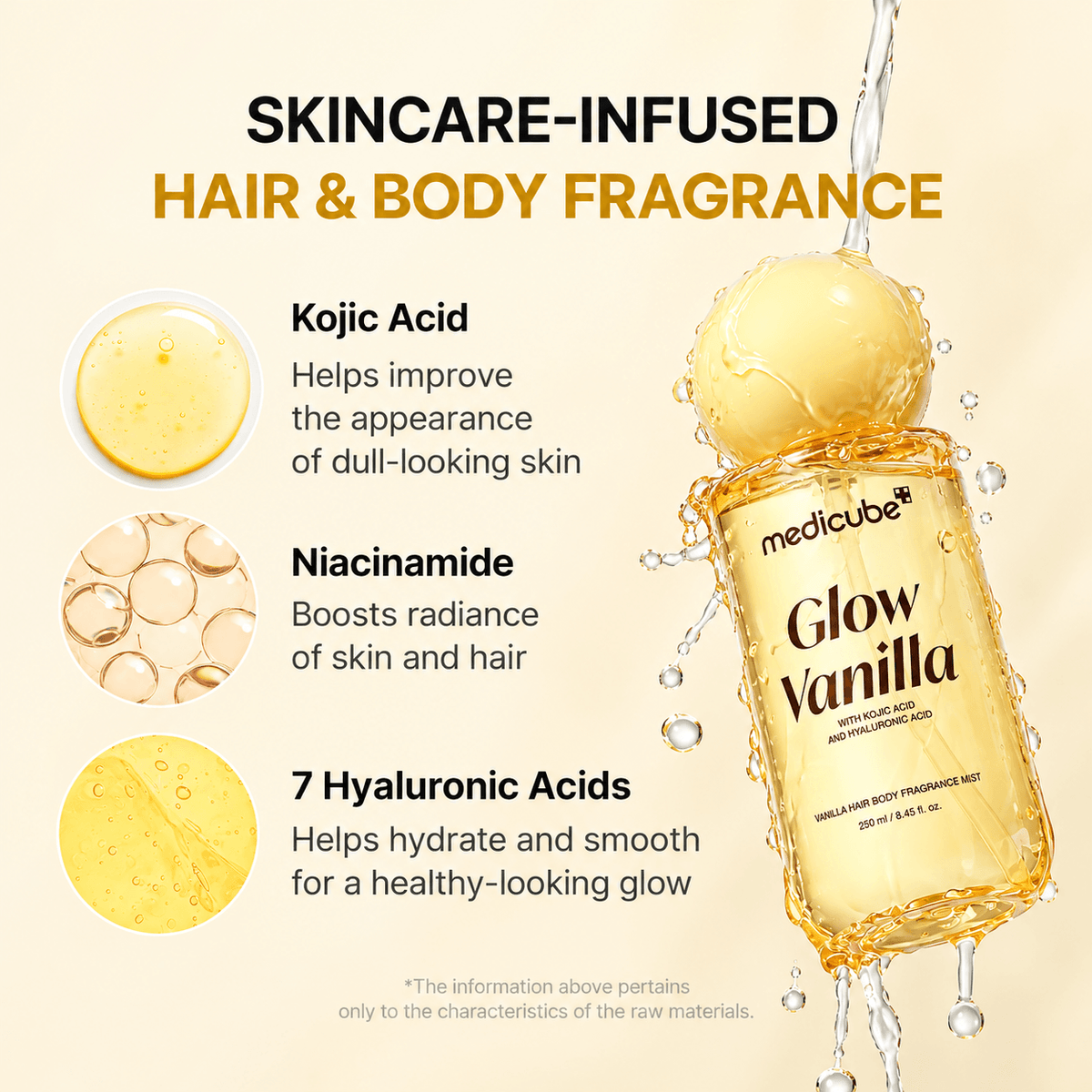 Medicube Glow Vanilla Kojic Acid + Hyaluronic Acid 100 ML | Korean Brightening & Hydrating Skincare for Dark Spots & Uneven Skin Tone