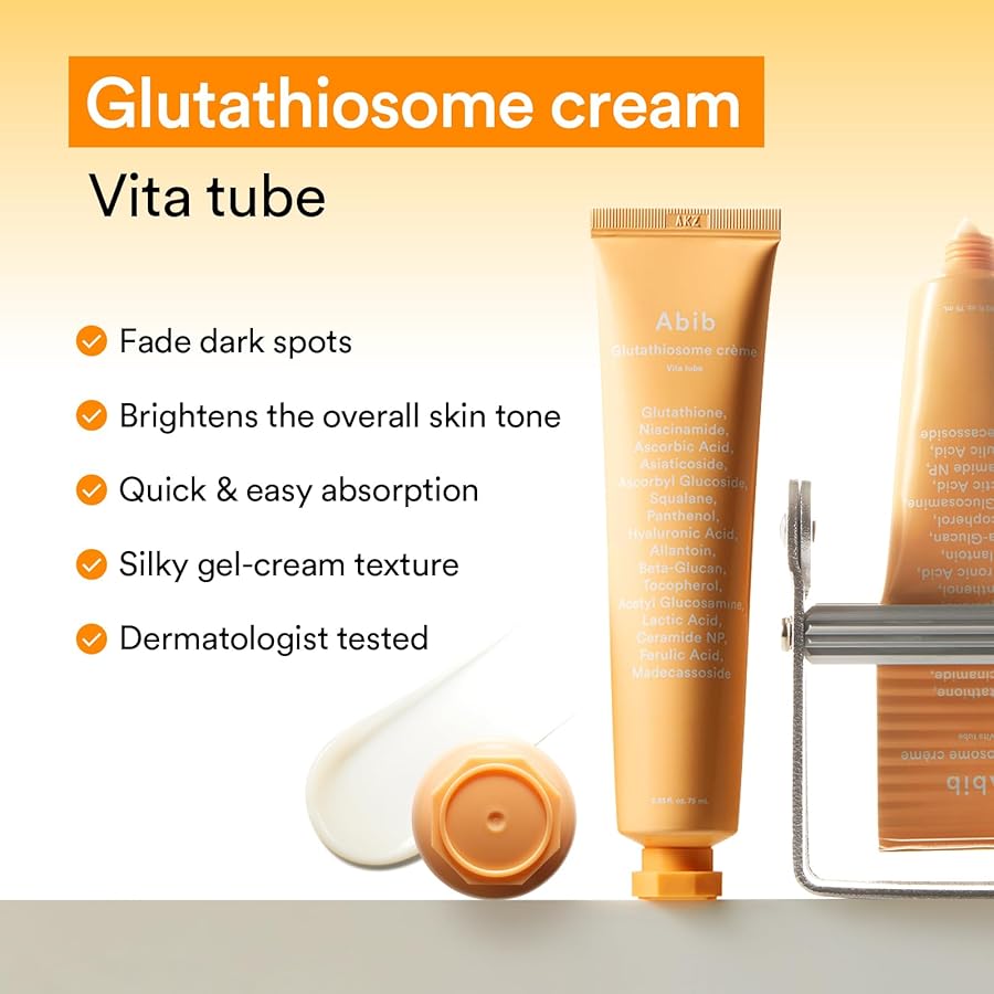 Abib Glutathiosome Cream Vita Tube 75ML Brightening Face Moisturizer
