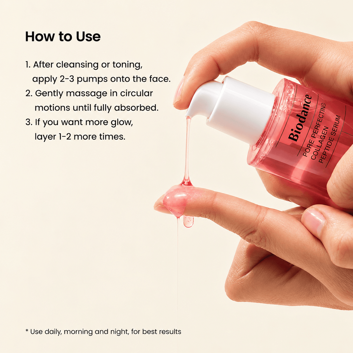 Biodance Pore Perfecting Collagen Peptide Serum 30 ML | Korean Firming Face Serum for Enlarged Pores, Skin Elasticity & Smooth Skin Texture