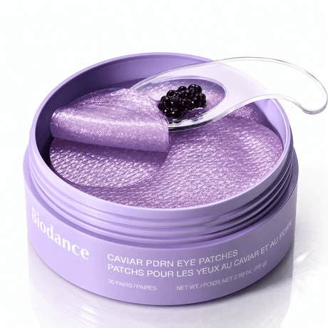 Biodance Caviar PDRN Eye Patches 30 Pairs 85 G | Korean Firming & Hydrating Hydrogel Eye Patches for Fine Lines, Wrinkles, Puffiness & Skin Elasticity
