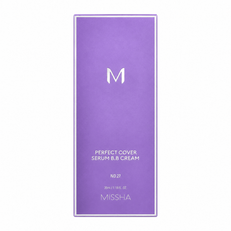 MISSHA Perfect Cover Serum BB Cream No. 27 SPF42 PA++++ | Korean Hydrating BB Cream Foundation for Natural Coverage, Even Skin Tone & Sun Protection