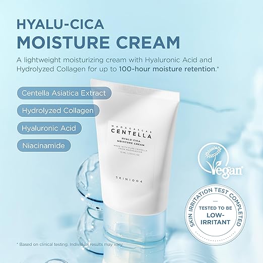 Lightweight gel cream texture of Hyalu Cica Moisture Cream 