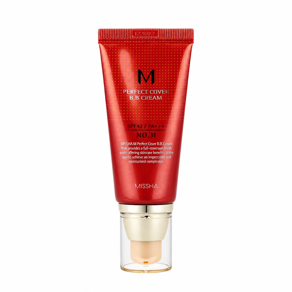 MISSHA Perfect Cover BB Cream No. 31 SPF42 PA++++ | Korean Hydrating BB Cream Foundation for Natural Coverage, Even Skin Tone & Sun Protection