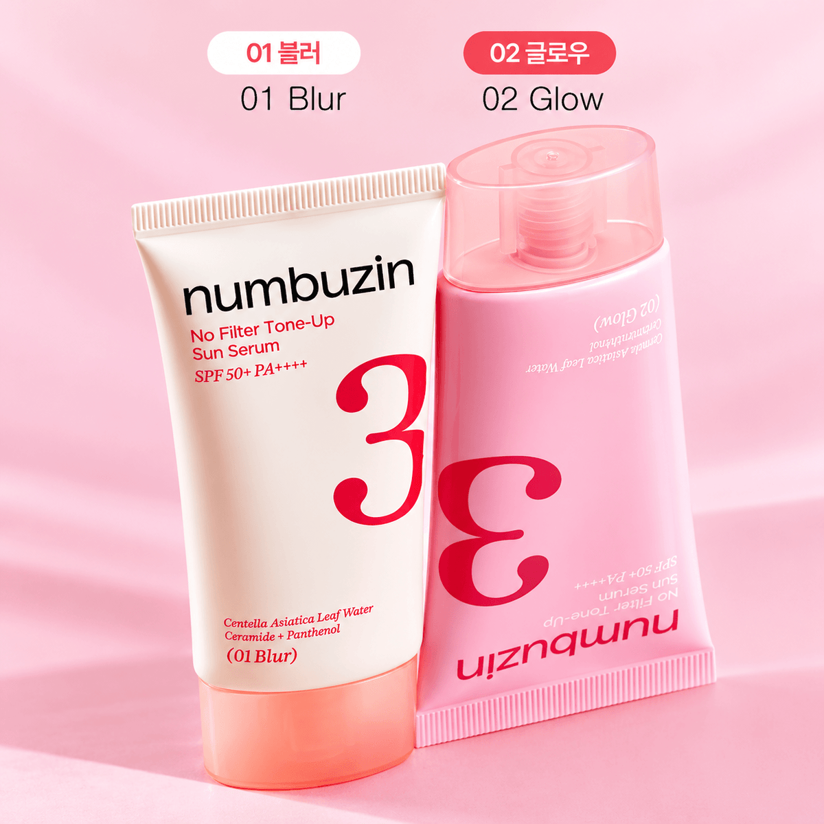 Numbuzin No Filter Tone-Up Sun Serum SPF50+ #01 Blur | Korean Blurring Face Sunscreen for Pores, Even Skin Tone & Daily UV Protection