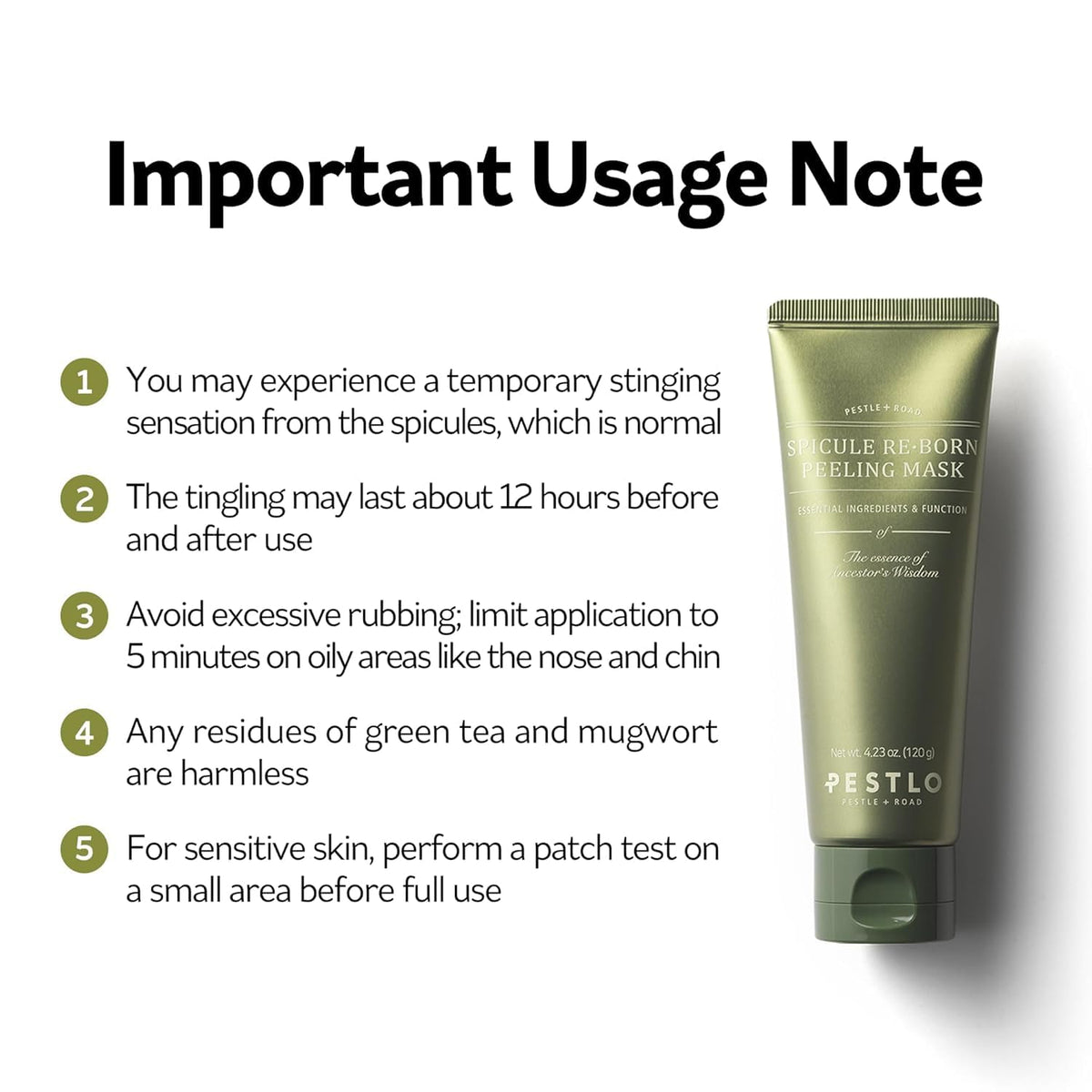 PESTLO Spicule Re-Born Peeling Mask 120g exfoliating pore cleansing mask with spicule technology