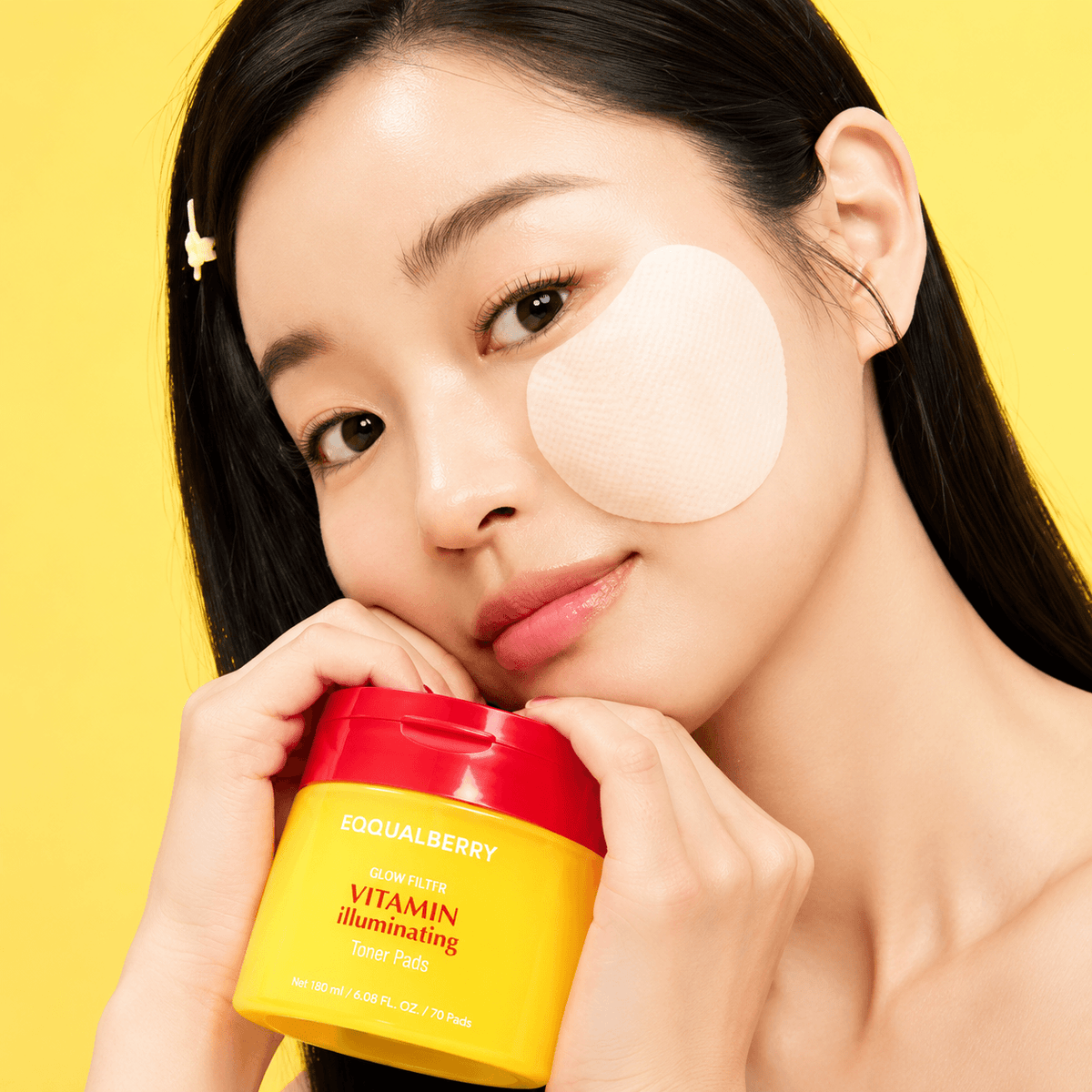 Eqqualberry Vitamin Illuminating Toner Pads 70 Pads 180 ML | Korean Brightening Toner Pads for Dark Spots & Uneven Skin Tone