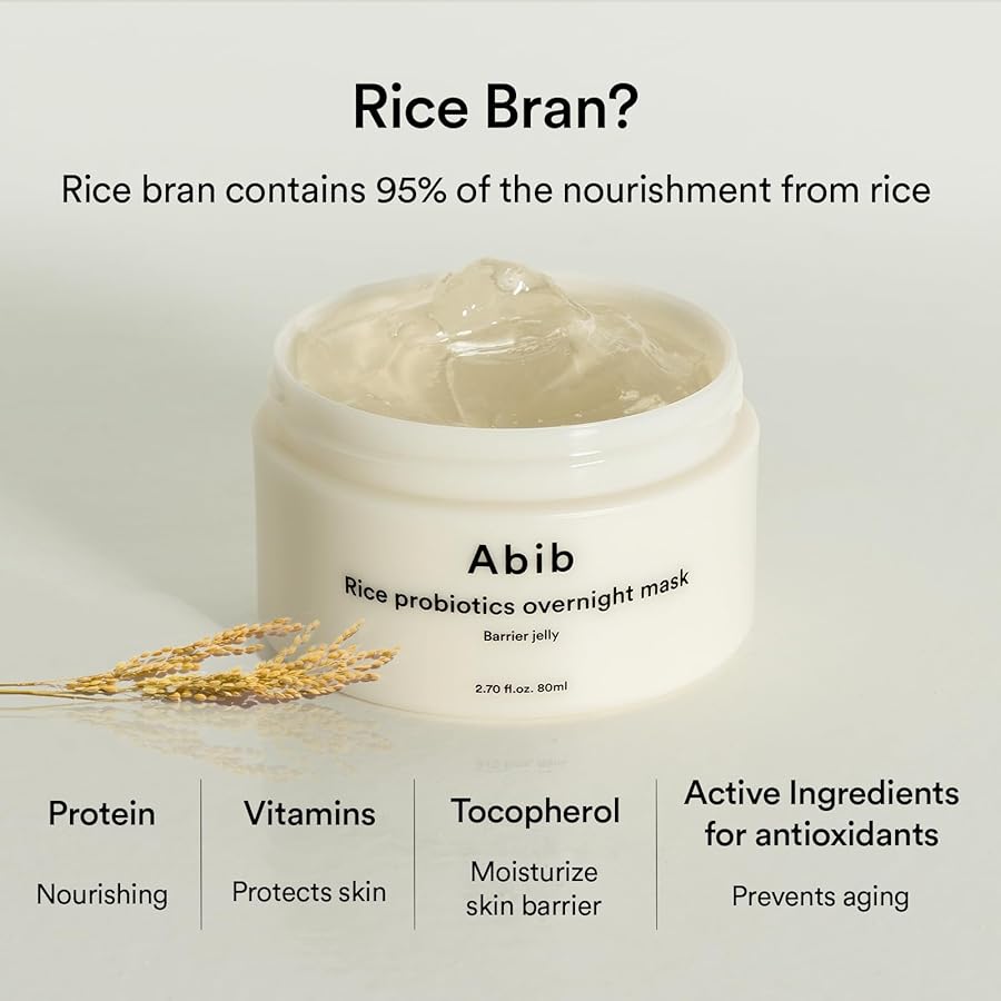 Abib Rice Probiotics Overnight Mask 80ML – Barrier Jelly Sleeping Mask