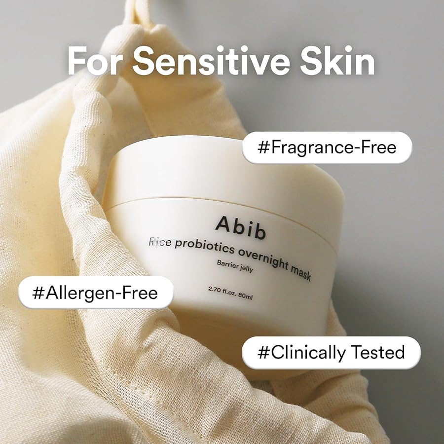 Abib Rice Probiotics Overnight Mask 80ML – Barrier Jelly Sleeping Mask