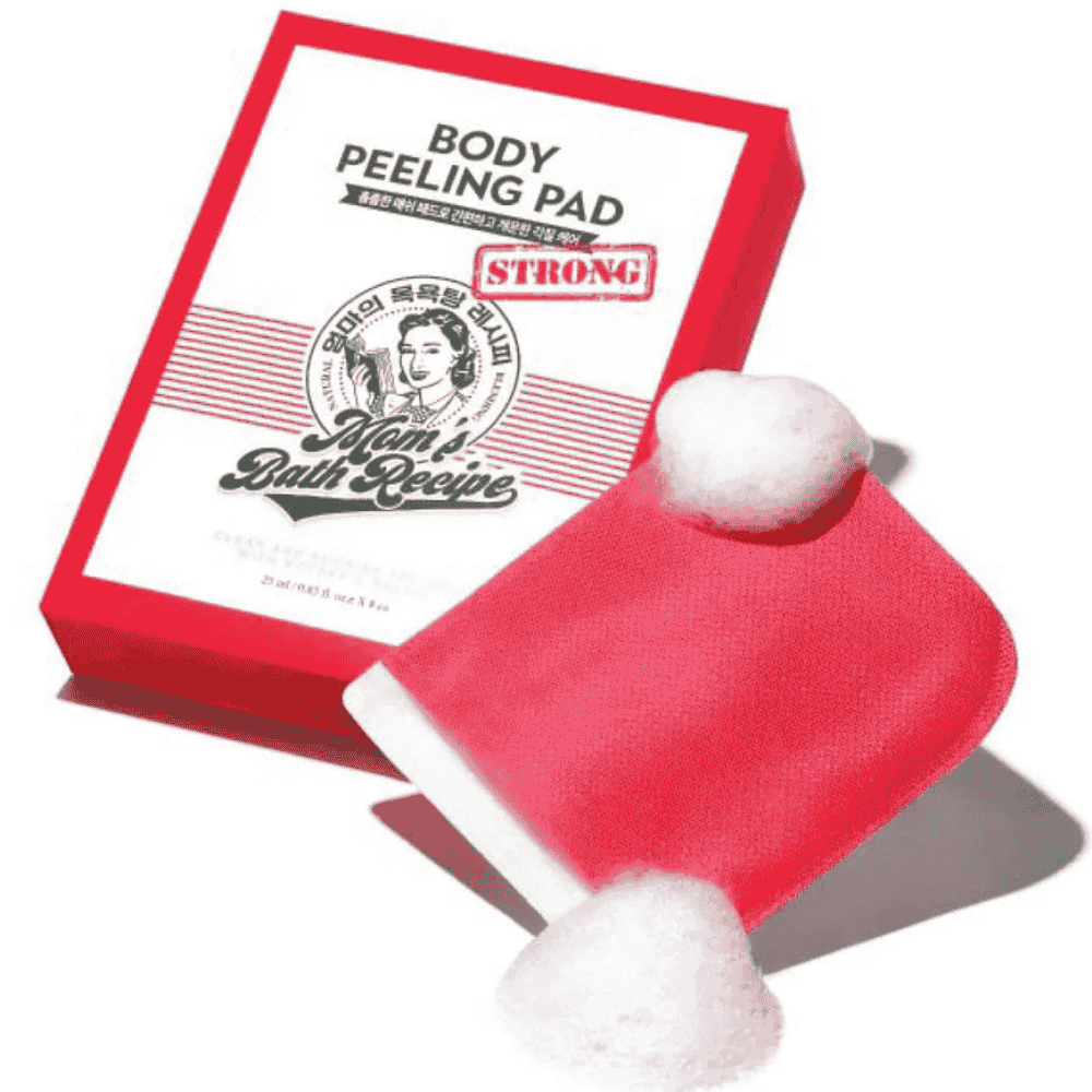 Mom’s Bath Recipe Body Peeling Pad Strong (8 Sheets) – All-in-One Bubble Body Wash & Exfoliating Scrub with Kelp & Biotics