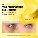 Biodance Vita Niacinamide Eye Patches 30 Pairs 85 G | Korean Brightening Hydrogel Eye Patches for Dark Circles, Puffiness & Fine Lines