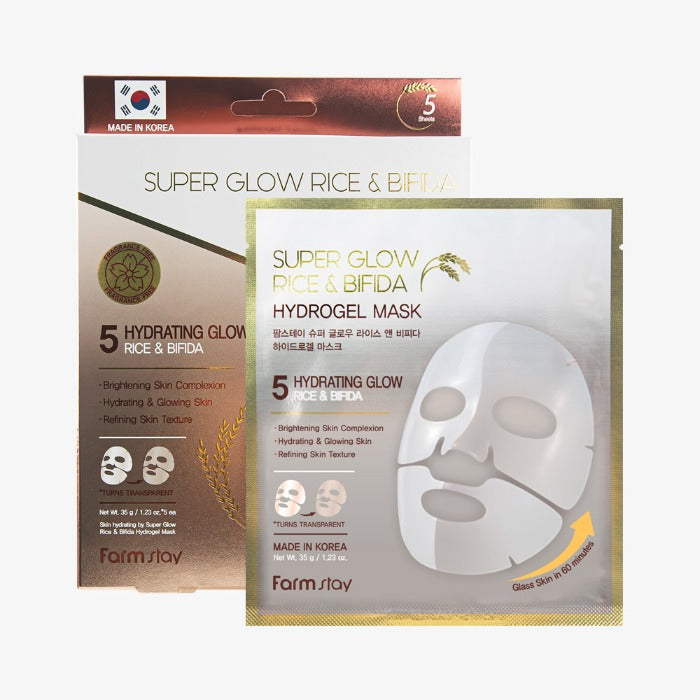 Farm Stay Super Glow Rice &amp; Bifida Hydrogel Mask