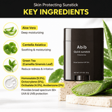 Abib Quick Sunstick Protection Bar SPF50+ PA++++ 22G | Portable Korean Face Sunscreen Stick