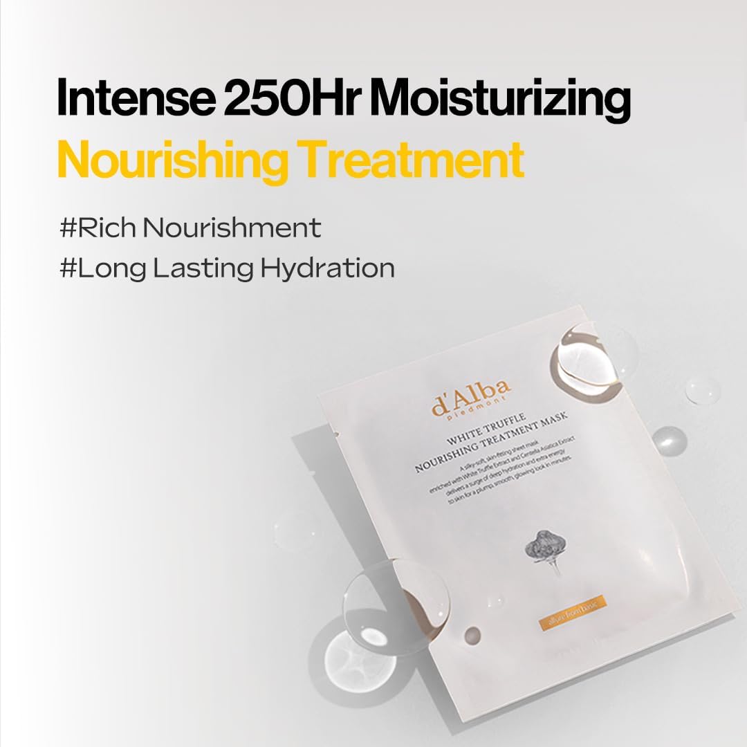 d'Alba White Truffle Nourishing Sheet Mask | Hydrating Face Mask for Dry Skin