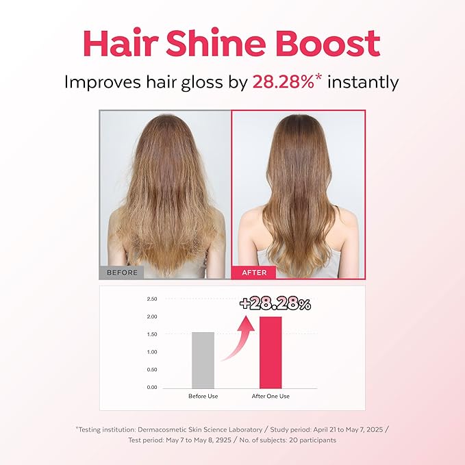 Healthy-looking shiny hair after hair vinegar use