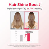 Healthy-looking shiny hair after hair vinegar use