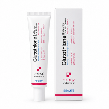 BEAUTE Glutathione Brightening Tone Up Cream 45 ML | Korean Brightening Face Cream for Dullness, Uneven Skin Tone & Radiance