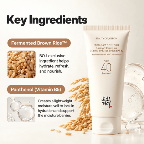 Beauty of Joseon Comfort Protection Mineral Body Sun Lotion SPF40 150 ML | Korean Mineral Body Sunscreen for UV Protection