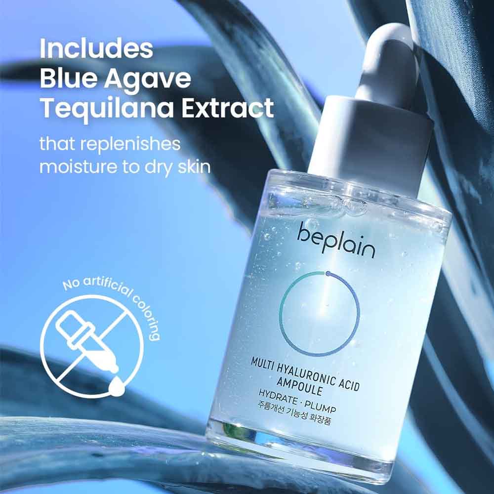 Beplain hydrating ampoule serum with multi hyaluronic acid 30ml bottle