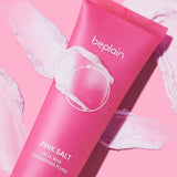 Beplain Pink Salt AHA BHA cleansing foam creamy texture for daily pore cleansing