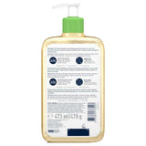 Back label of CeraVe Hydrating Foaming Oil Cleanser 473ml showing ingredients and usage instructions