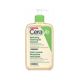 Front view of CeraVe Hydrating Foaming Oil Cleanser 473ml bottle for dry and sensitive skin