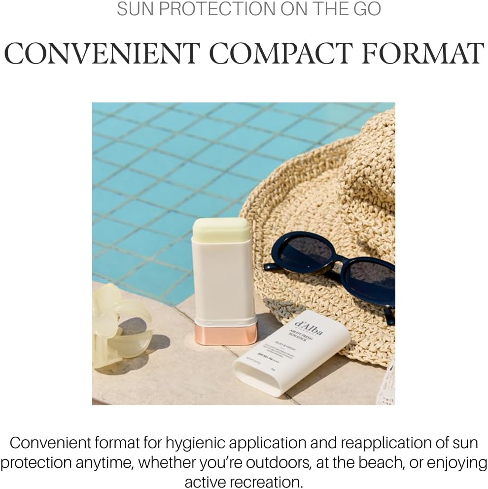 d'Alba Air Fit Fresh Sun Stick SPF50+ | Lightweight Sunscreen for Face & Body