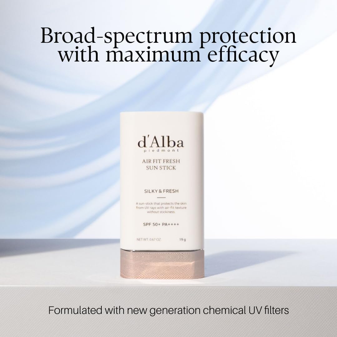 d'Alba Air Fit Fresh Sun Stick SPF50+ | Lightweight Sunscreen for Face & Body