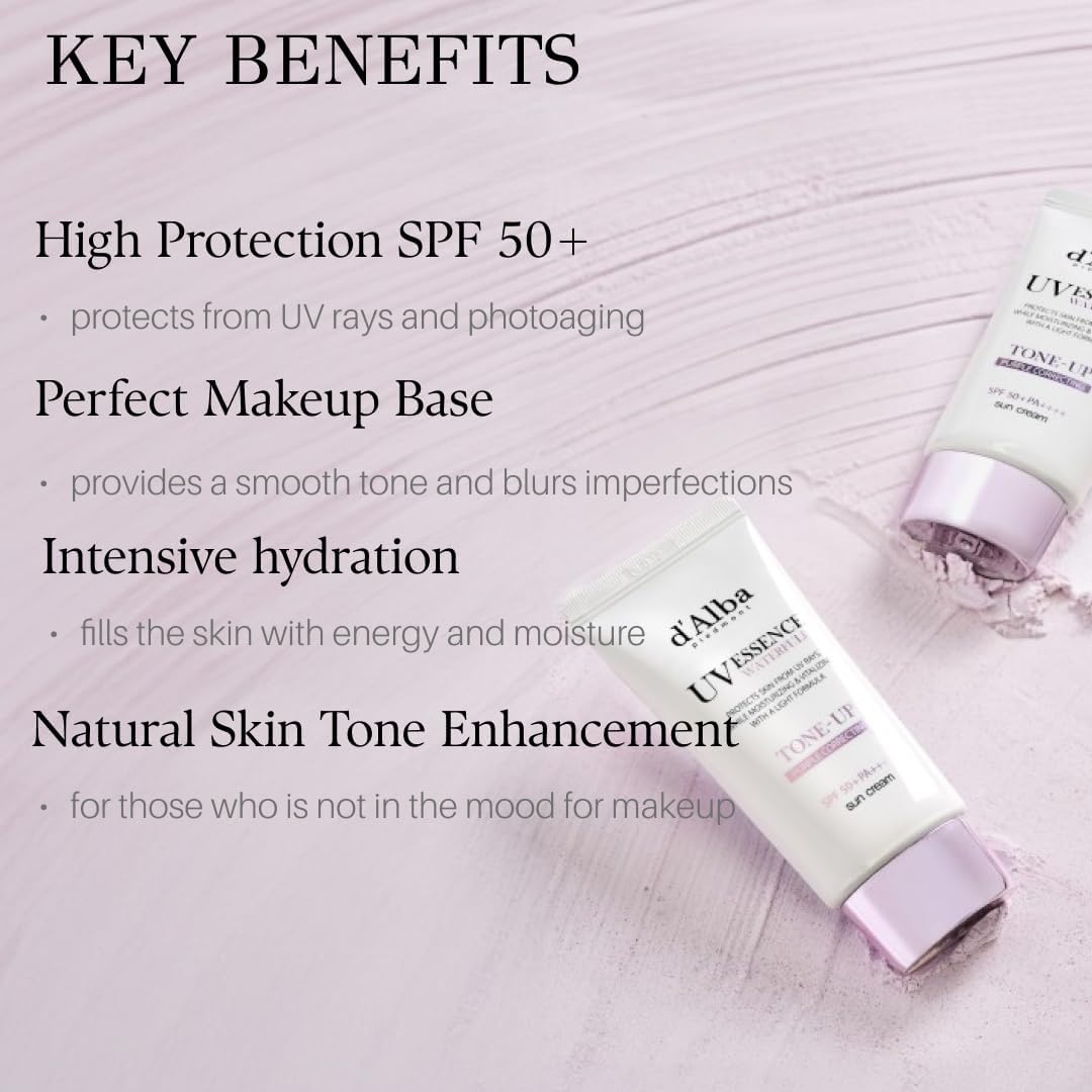 d'Alba Waterfull Tone-Up Sunscreen SPF50+ PA++++ 50ML | Brightening Sunscreen