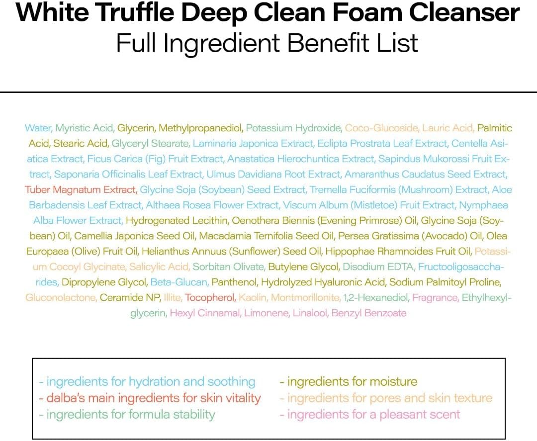 d'Alba White Truffle Deep Foam Cleanser 80ML | Gentle Vegan Cleanser