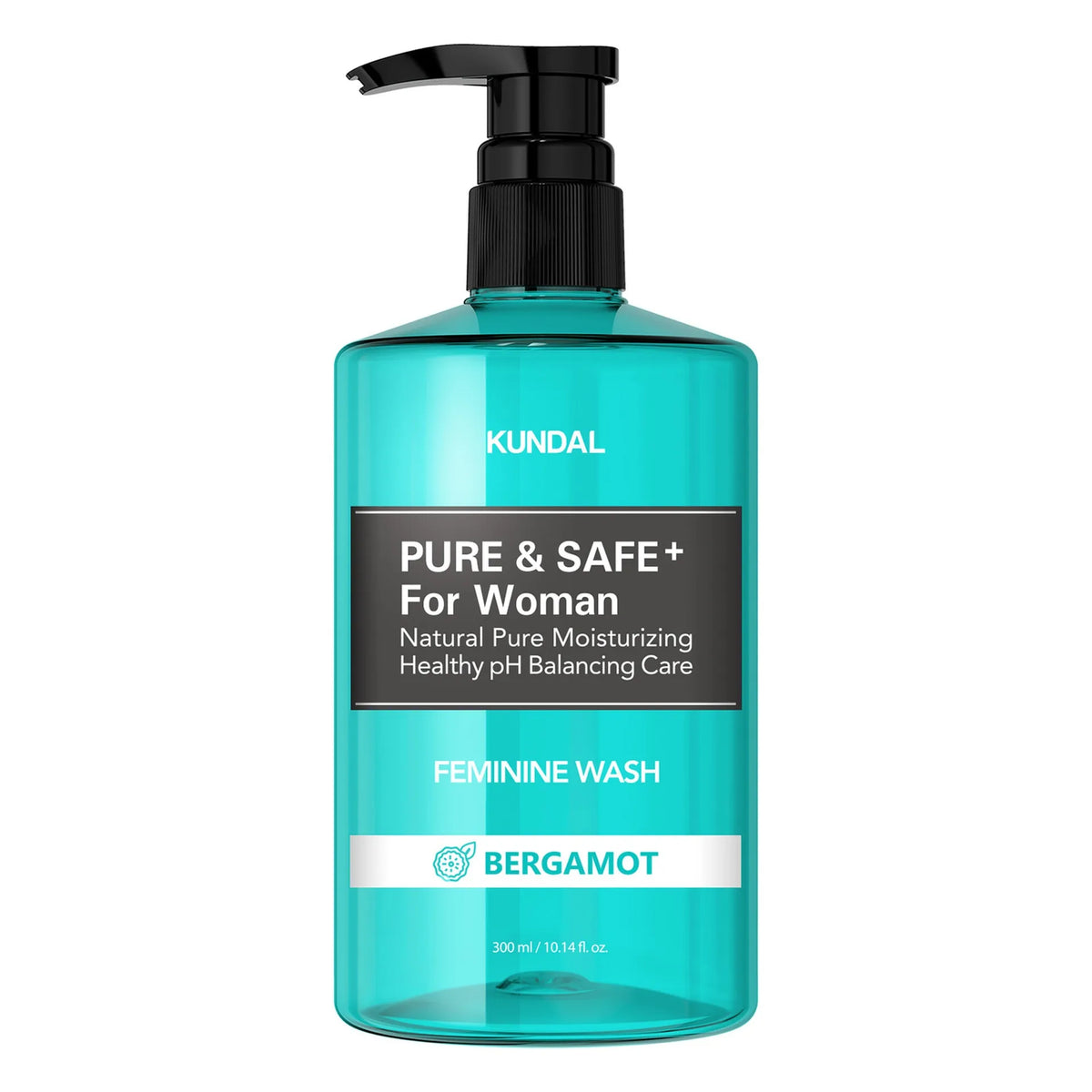 KUNDAL Pure & Safe+ For Woman Feminine Wash 300ML #Bergamot