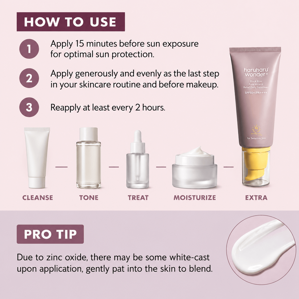 Haruharu Wonder Black Rice Pure Mineral Relief Daily Sunscreen SPF50+ 50ML | Korean Mineral Face Sunscreen