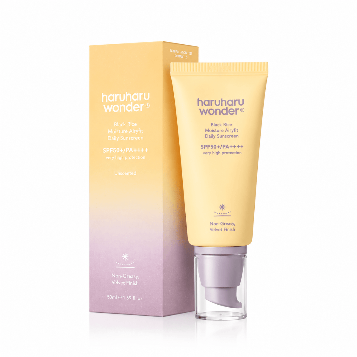 Haruharu Wonder Black Rice Moisture Airyfit Daily Sunscreen SPF50+ PA++++ 50 ML | Korean Lightweight Hydrating Face Sunscreen
