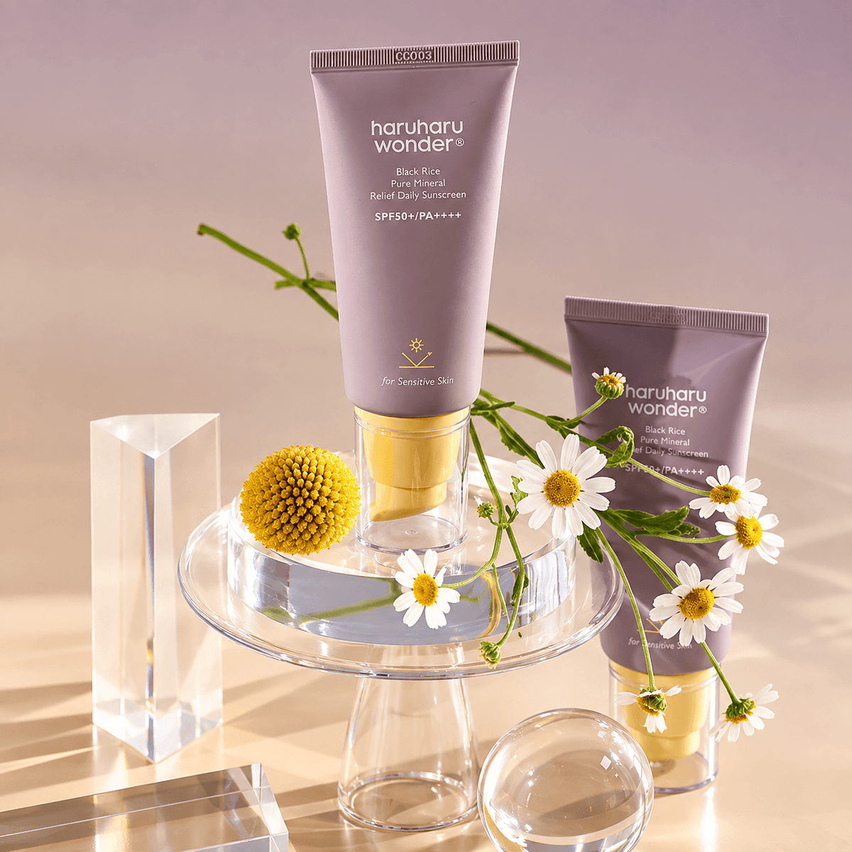 Haruharu Wonder Black Rice Pure Mineral Relief Daily Sunscreen SPF50+ 50ML | Korean Mineral Face Sunscreen