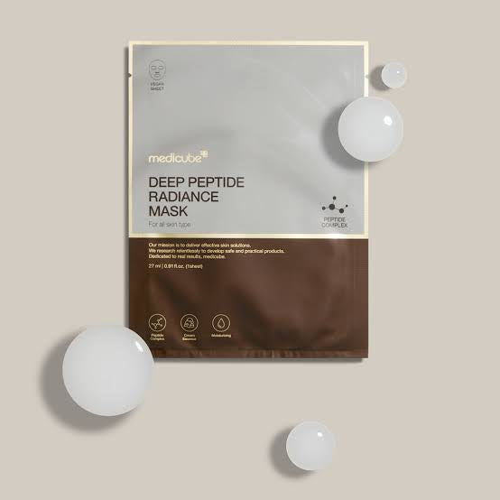 Korean peptide sheet mask for glowing skin