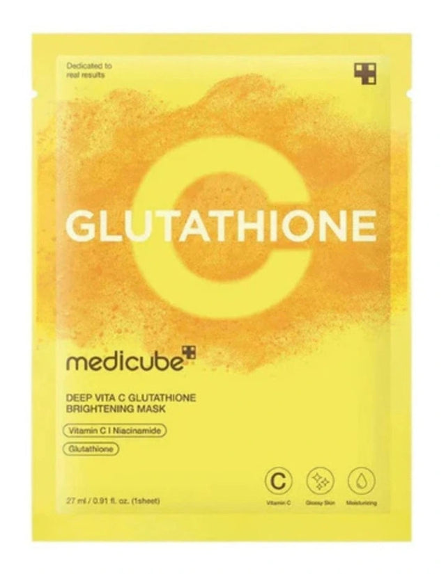 Medicube Deep Vita C Glutathione Brightening Mask 27ml Korean glow sheet mask