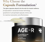 Medicube AGE-R Glutathione Glow Capsule Facial Cream - Instant Lifting Moisturizer - Collagen Peptide For Hydrating Glow