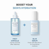 Watery lightweight texture of Hyalu Cica First Ampoule on skin