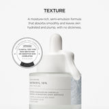 Lightweight texture of SKIN1004 Matrixyl ampoule showing hydrating serum consistency