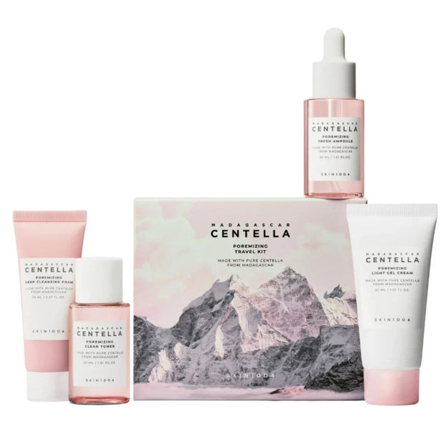 Travel size skincare set for oil control and pore care